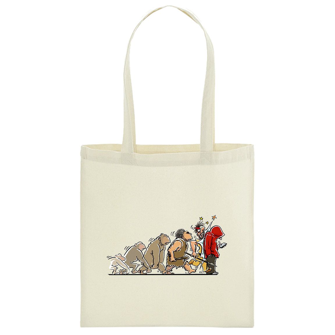 Bolsa de tela 100% Algodón La Evolución del Hombre Teléfono Bolsa de tela 100% Algodón La Evolución del Hombre Teléfono