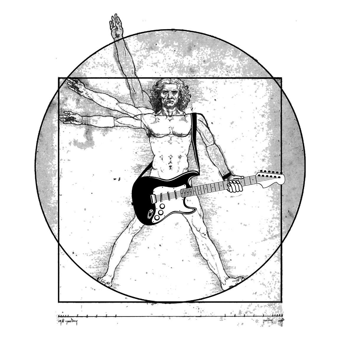 Diseño Hombre Vitruvio Guitarra