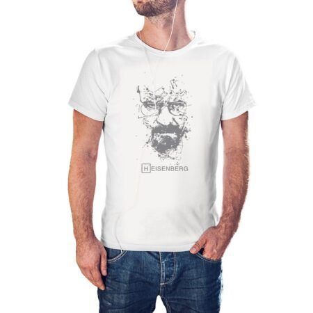 Camiseta Heisenberg salpicaduras color blanco