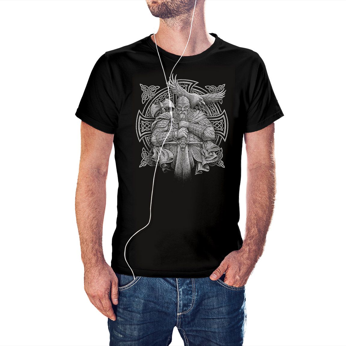 Camiseta Vikingo Águila color negro