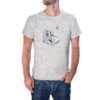 Camiseta Oso durmiendo en la Luna color gris jaspeado