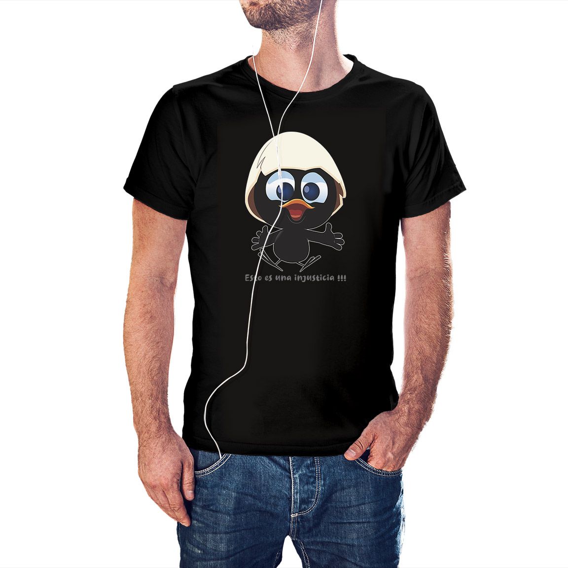 Camiseta Calimero esto es una injusticia color negro