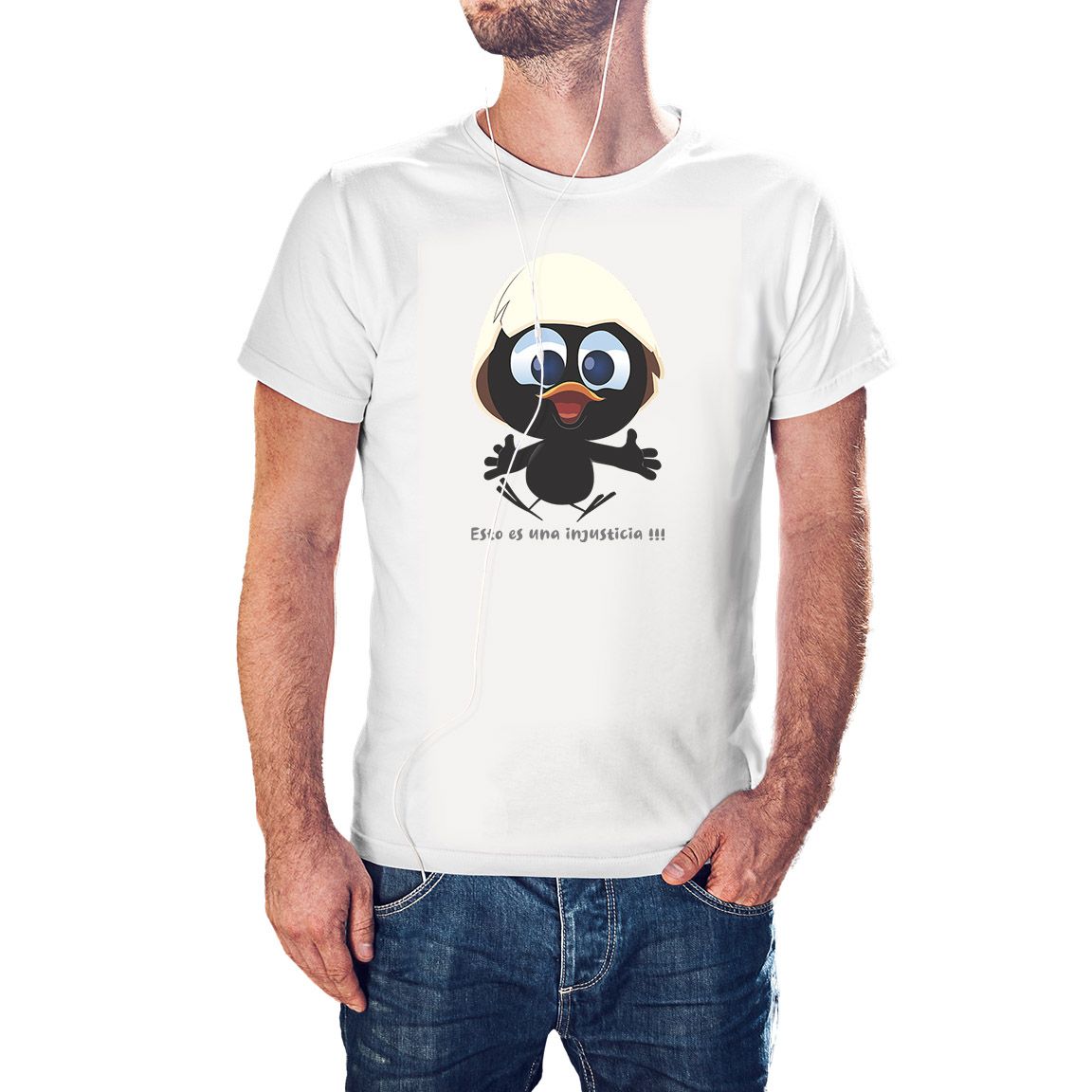 Camiseta Calimero esto es una injusticia color blanco