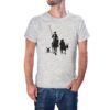 Camiseta Quijote y Sancho color gris jaspeado