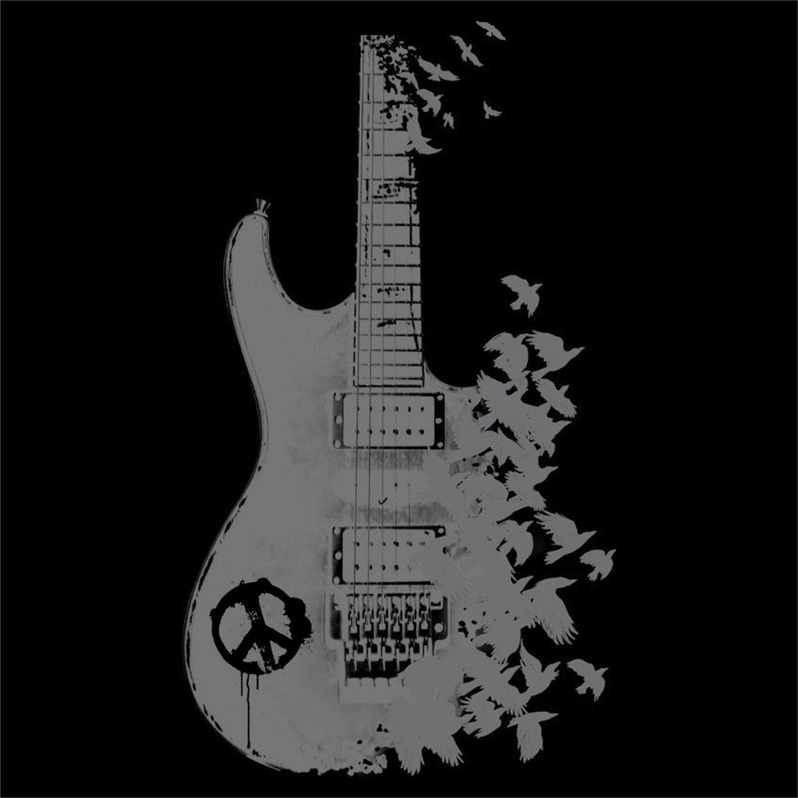 Diseño Guitarra pájaros