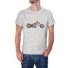 Camiseta Moto Chopper Davidson color gris jaspeado
