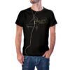 Camiseta Piano notas musicales color negro