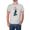 Camiseta Popeye enfadado color gris jaspeado