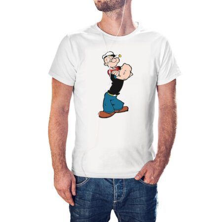Camiseta Popeye enfadado color blanco