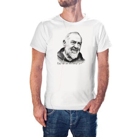 Camiseta Padre Pio de Pietrelcina color blanco