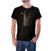 Camiseta Saxofón notas musicales color negro