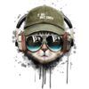 Diseño Gato Auriculares Dj