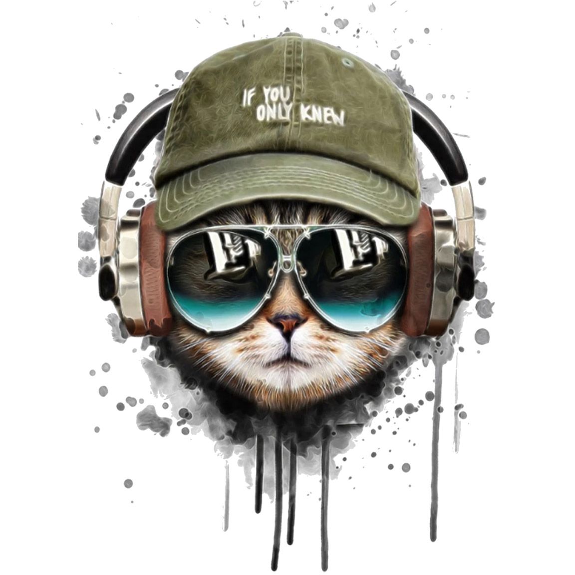 Diseño Gato Auriculares Dj