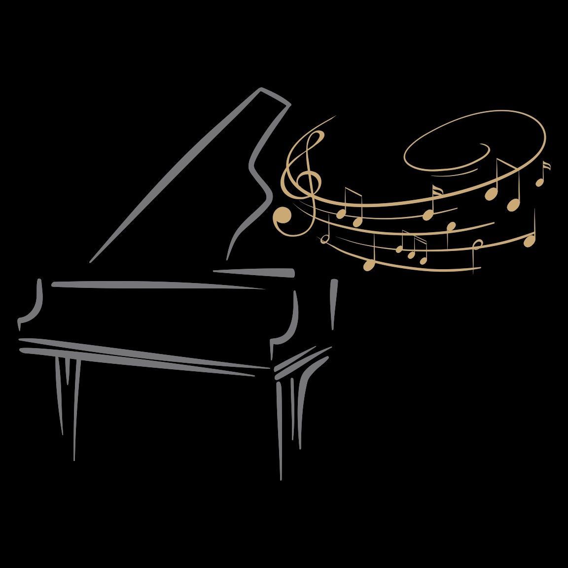 Diseño Piano notas musicales