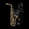 Diseño Saxofón notas musicales
