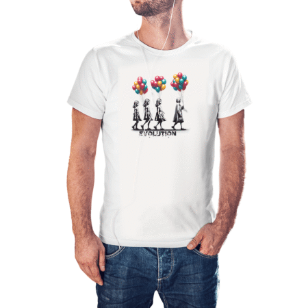 Camiseta Niña Globos Evolution color blanca