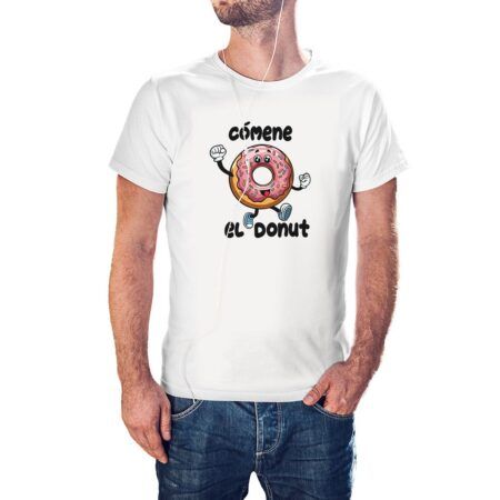Camiseta Cómeme el Donut color blanco