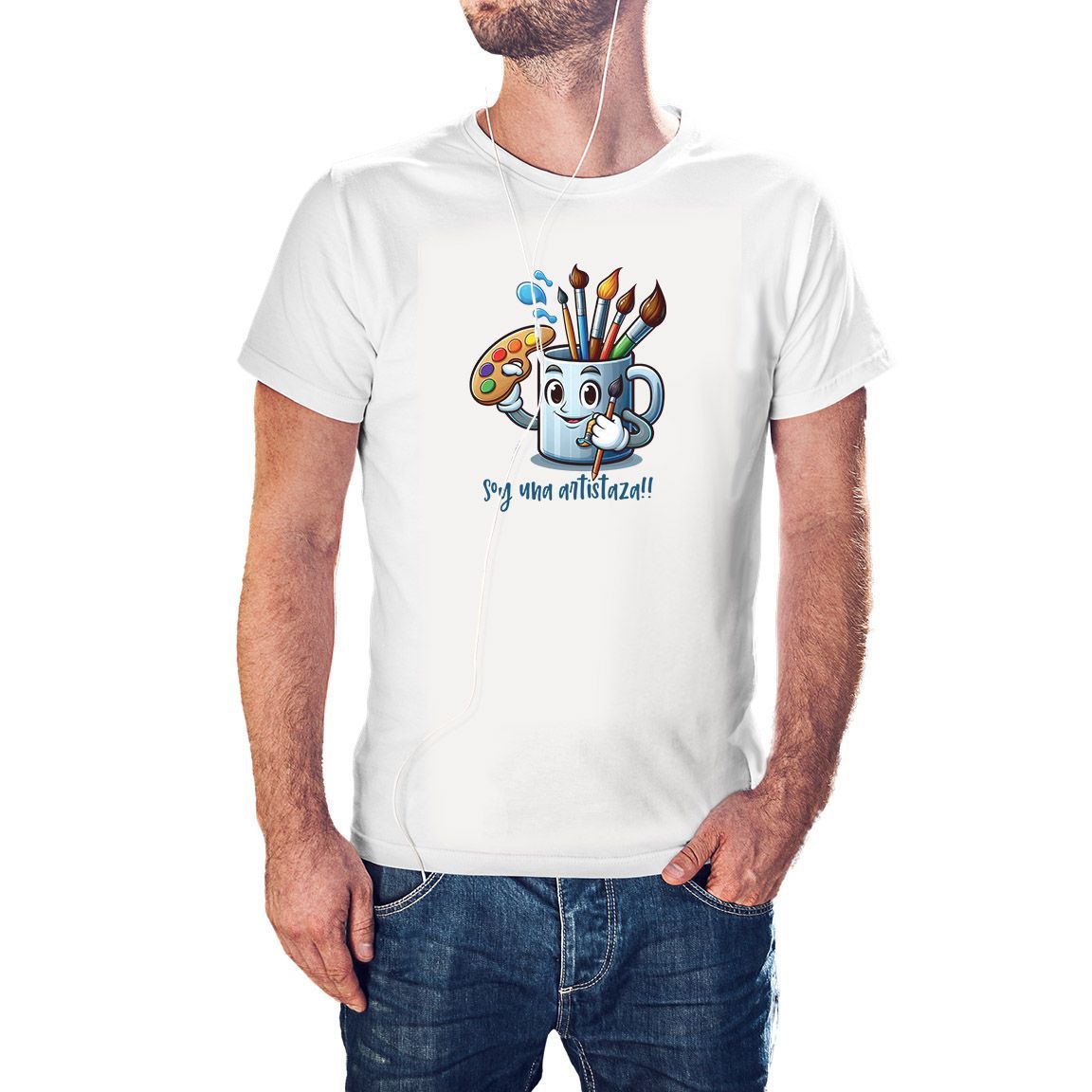 Camiseta Soy una Artistaza!! color blanco