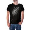 Camiseta guitarra Steampunk con pájaros