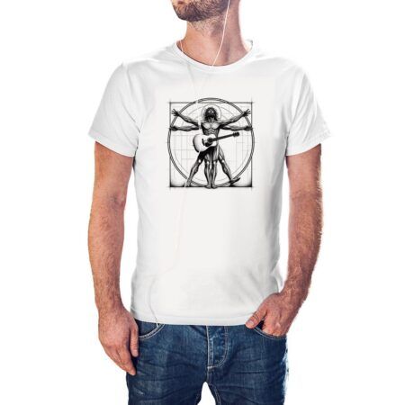 Camiseta Hombre Vitruvio Spanish Guitar color blanco