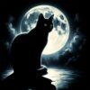 Diseño Gato Luna Llena