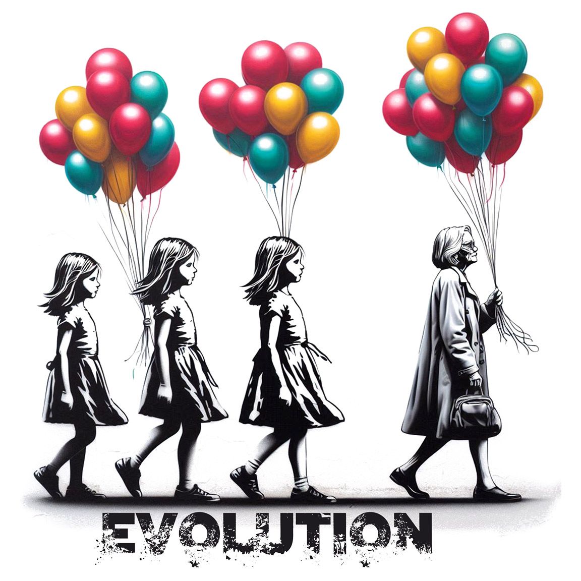 Diseño Niña Globos Evolution