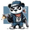 Diseño Oso Panda Pistola color blanco