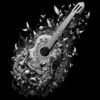 Diseño guitarra Steampunk con pájaros