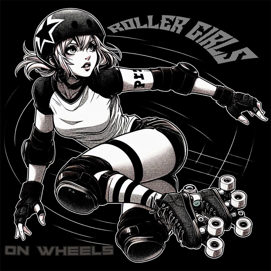 Diseño Roller Girl on Wheels Diseño Roller Girl on Wheels