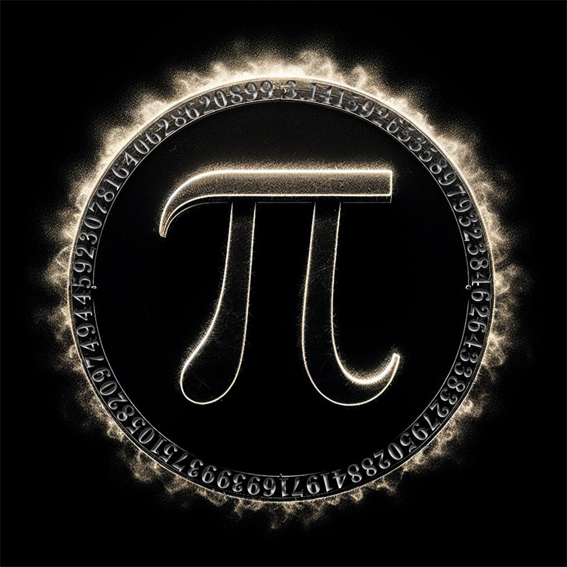 Diseño Número Pi Dorado