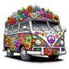 Diseño Camper Hippie Flores