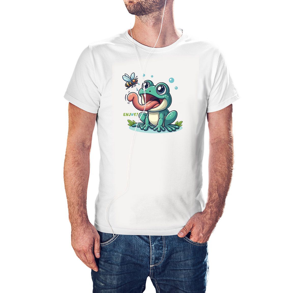 Camiseta Happy Meal for Frogs color blanco