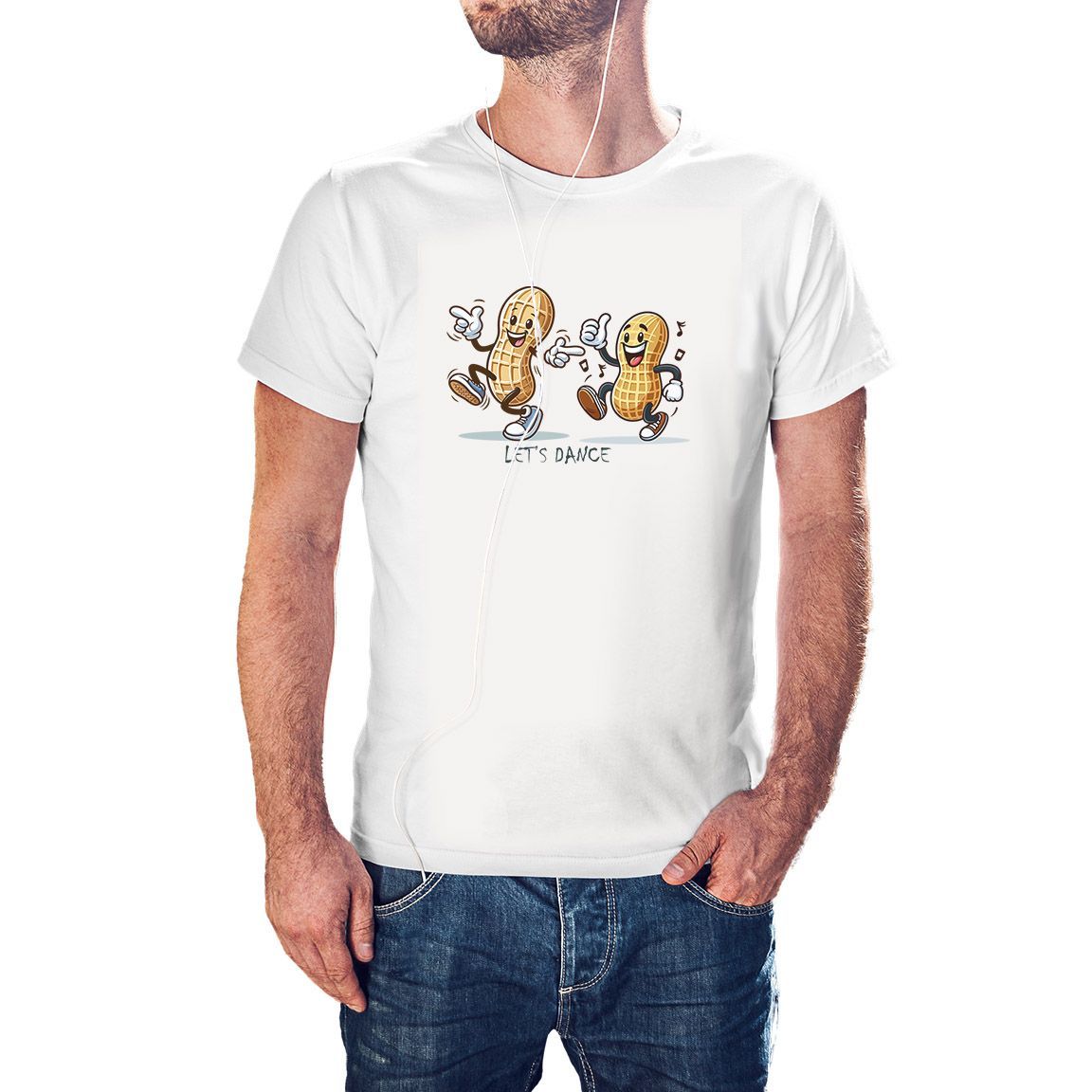 Camiseta Peanut Let's Dance color blanco