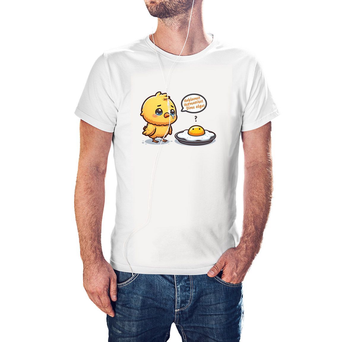 Camiseta Hermanito hablame color blanco