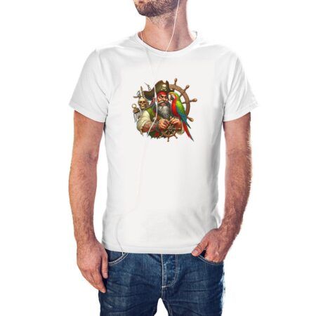 Camiseta Pirata con Loro color blanco