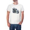 Camiseta Biker on Fire color blanco