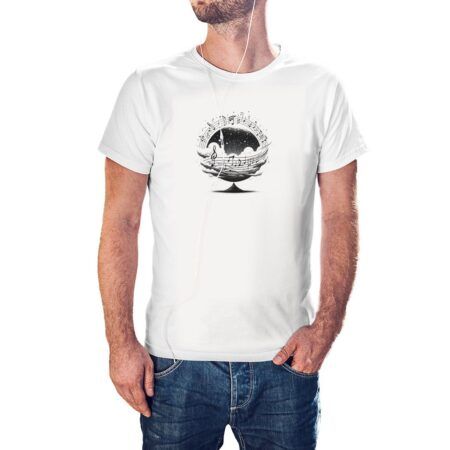 Camiseta Planeta Musical color blanco
