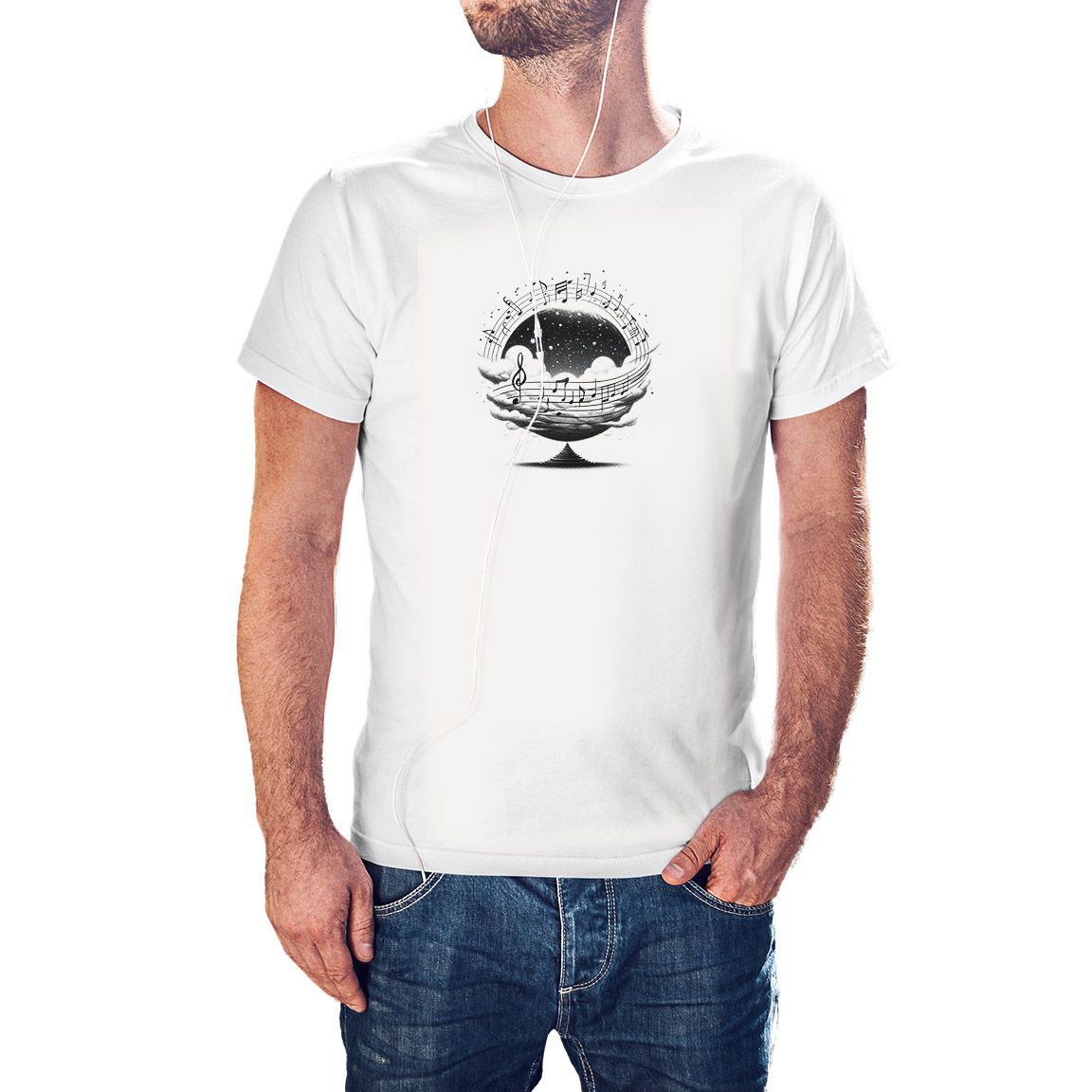 Camiseta Planeta Musical color blanco