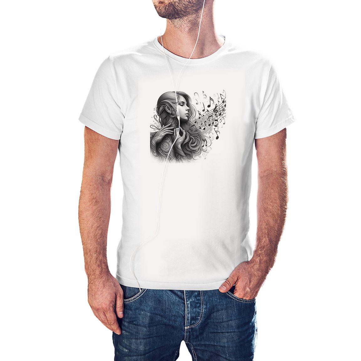 Camiseta Musa Tatuada color blanco