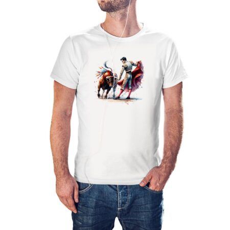Camiseta Matador de Toros Acuarela color blanco