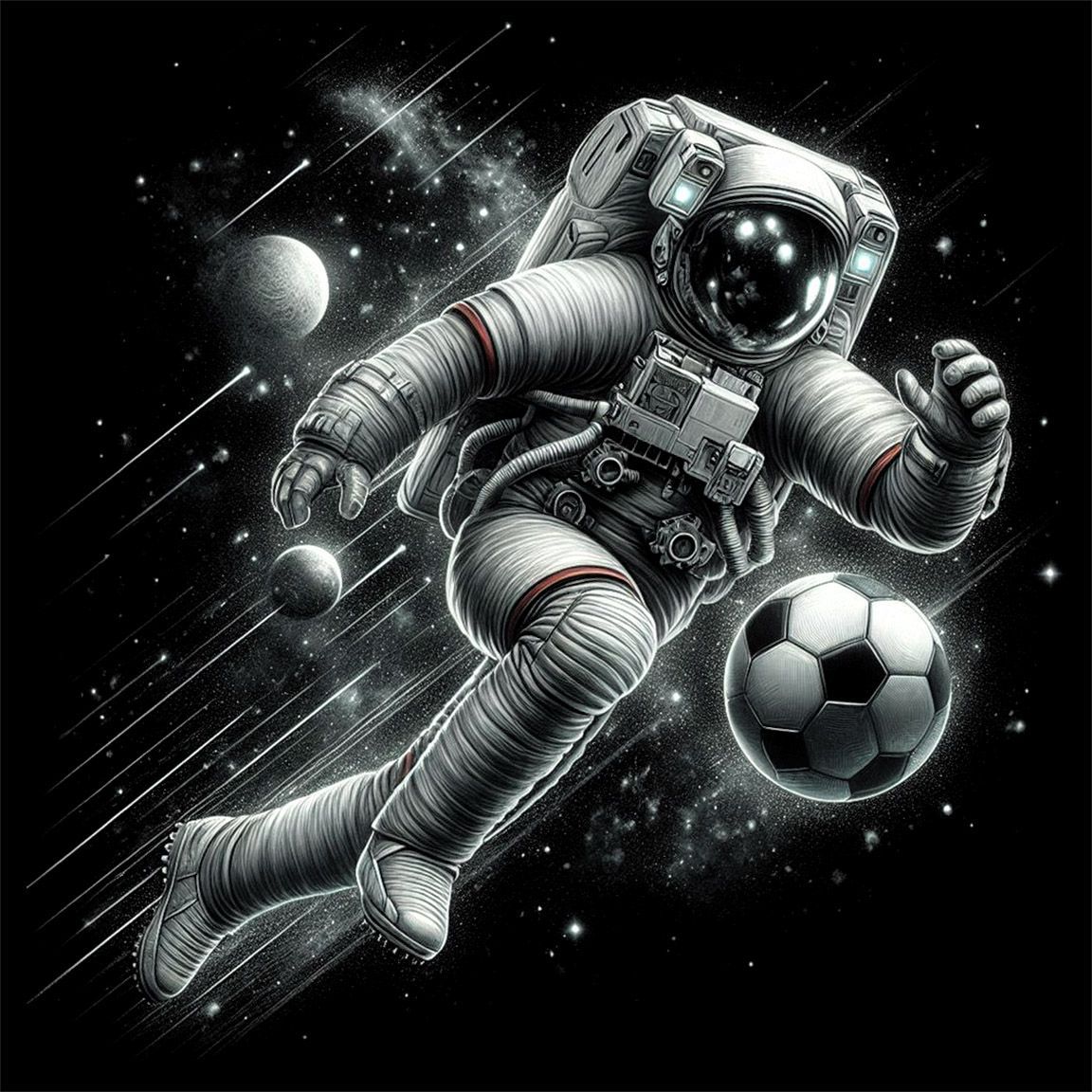 Diseño Astronauta Futbolista