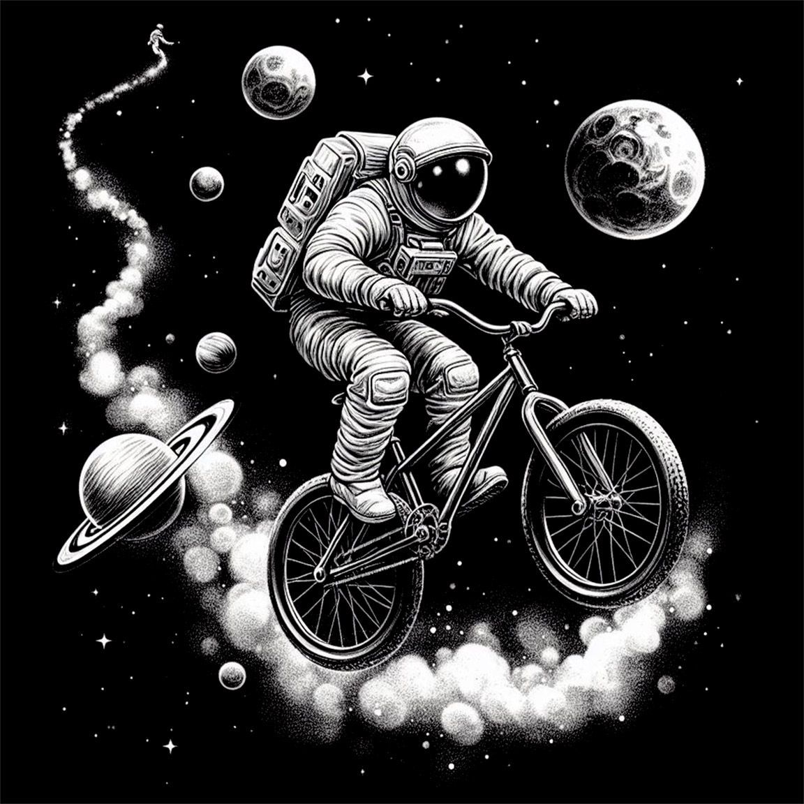 Diseño Astronauta Ciclista