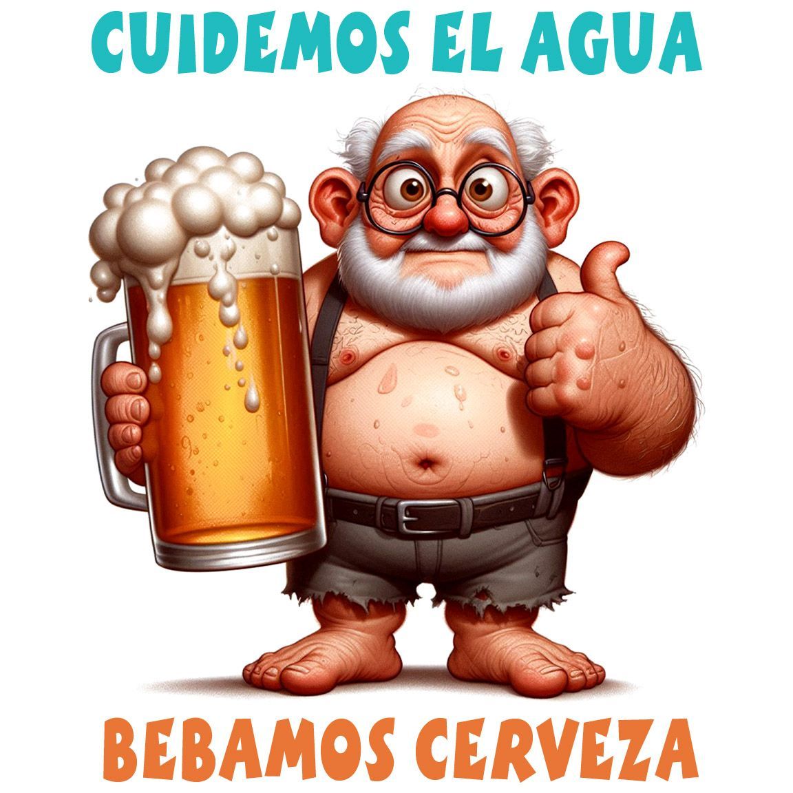 Diseño Cuidemos el Agua Bebamos Cerveza