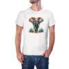 Camiseta Elefante Acuarela color blanco