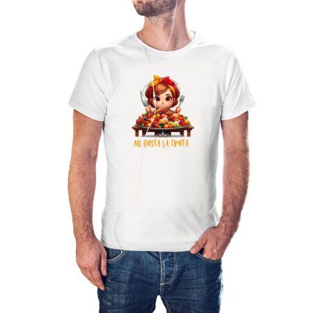 Camiseta Me Gusta la Fruta color blanco
