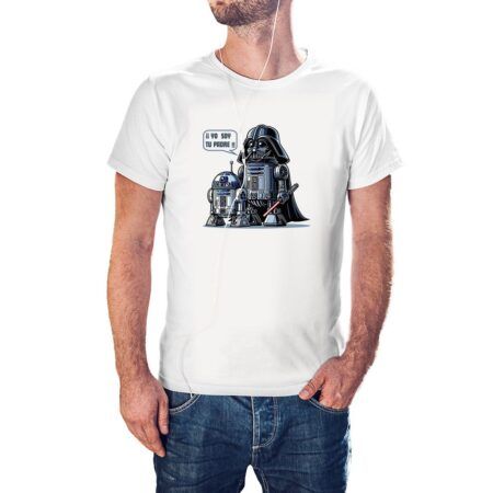 Camiseta Yo Soy tu Padre R2 Vader color blanco