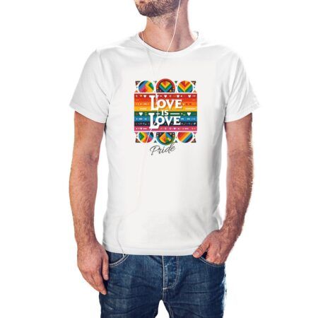 Camiseta Love is Love - Pride color blanco