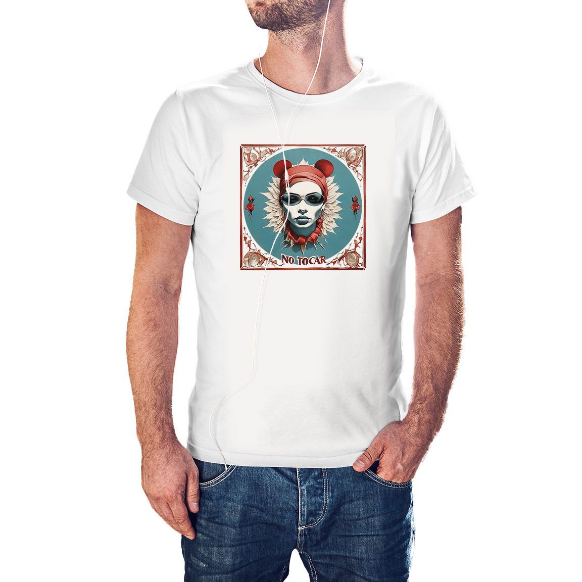 Camiseta Mujer No Tocar color blanco