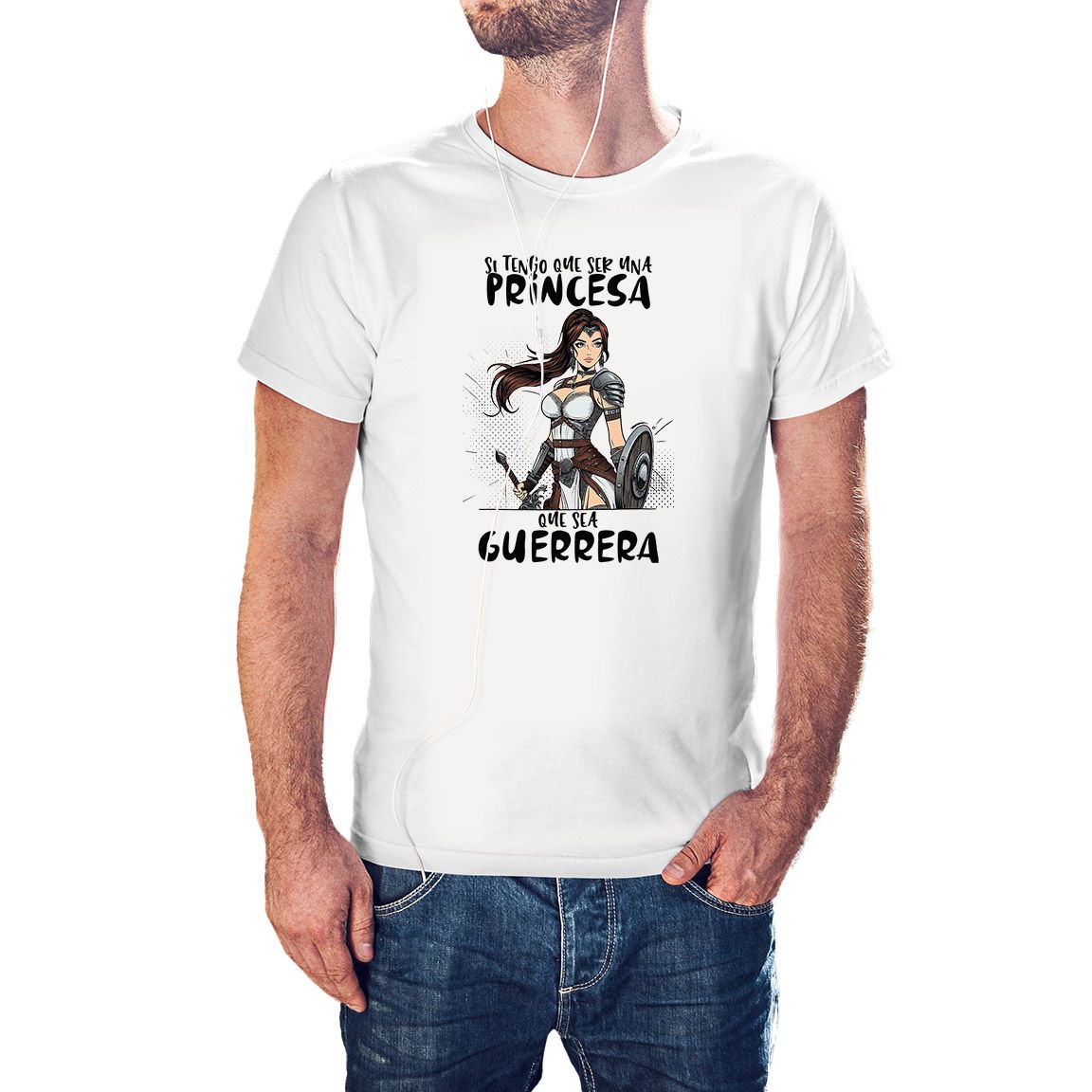 Camiseta Princesa Guerrera color blanco