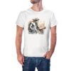 Camiseta Dios Griego Zeus Acuarela color blanco